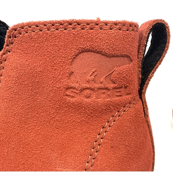 Sorel Evie Wedge Ankle Boot Womens Sz 6.5 Warp Red Waterproof Suede Chelsea NEW - Picture 14 of 16